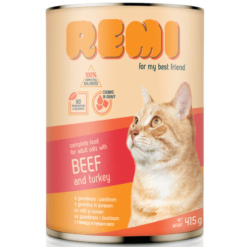 Hrana umeda pentru pisici Remi Cat Vita&Curcan 415g